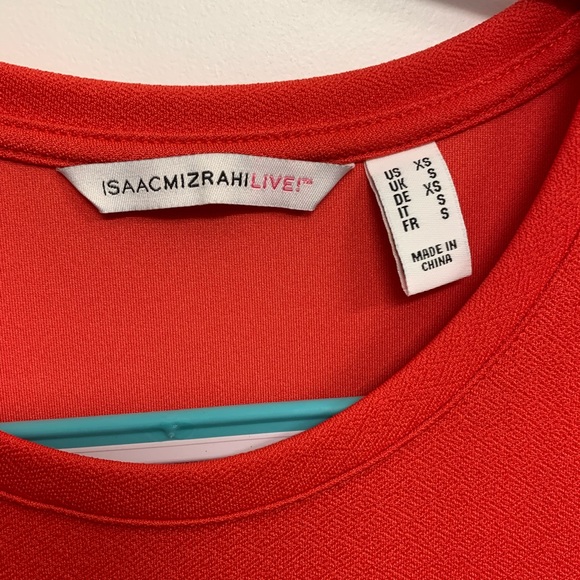 Isaac Mizrahi instant Red Ruffle Dress Size XS - Picture 2 of 2